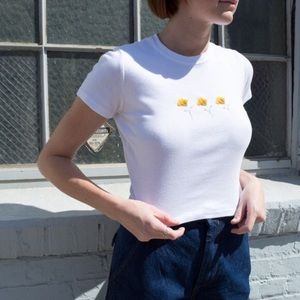 brandy melville  golden poppy shirt